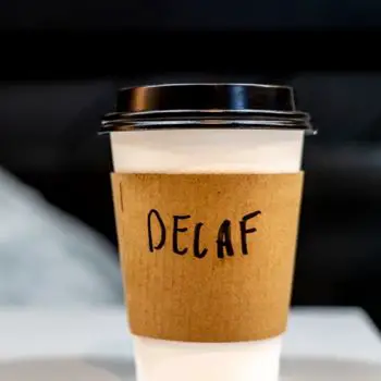 a cup of decaf coffee