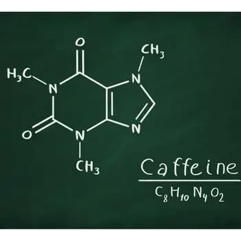 synthetic caffeine in a lab