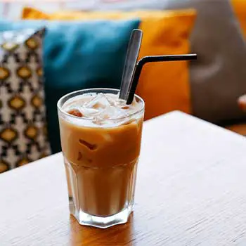 Coffee with straw